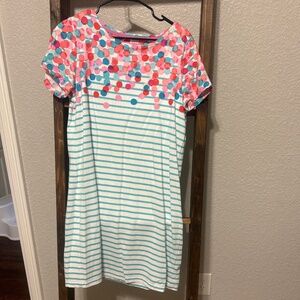 Fun teal/pink/red summer dress